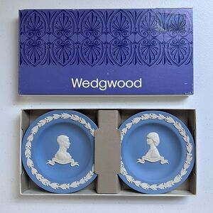 Wedgwood 1981 Royal Wedding Jasperware Commemorative Plates With Box